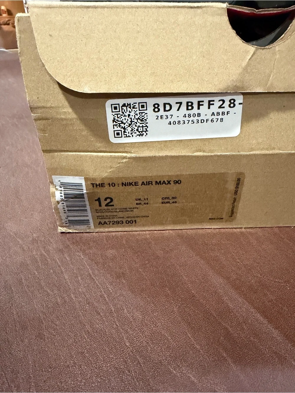 Off-White Black Nike air max 90 size 12